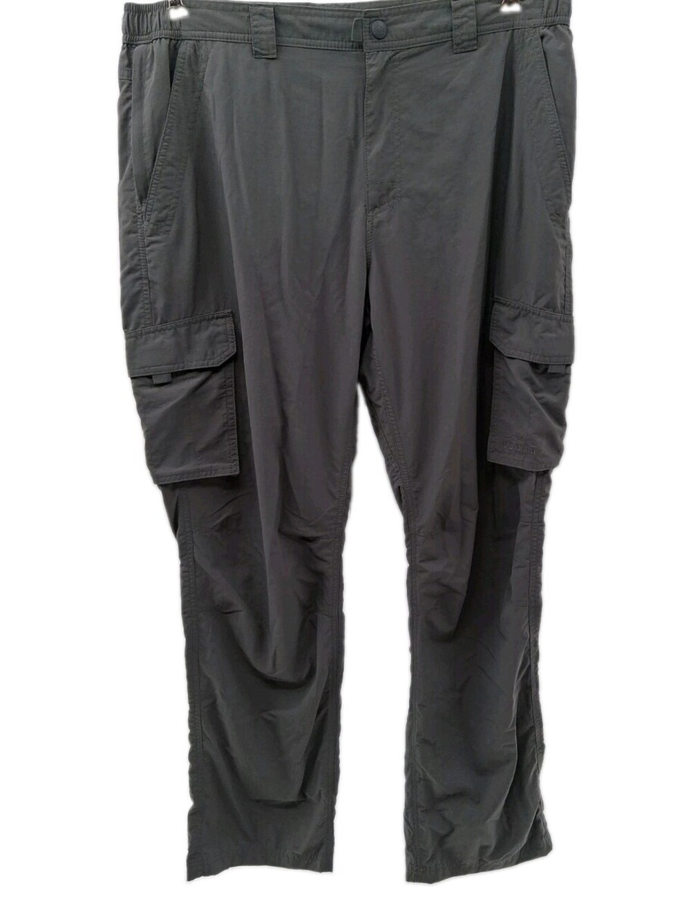 L.L. Bean Cresta Hiking Cargo Pants Mens Large Tall Gray Nylon Lightweight